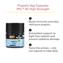 Load image into Gallery viewer, Immune Bee™ Propolis High Strength 1-A-Day PFL30, 30 Veg Capsules
