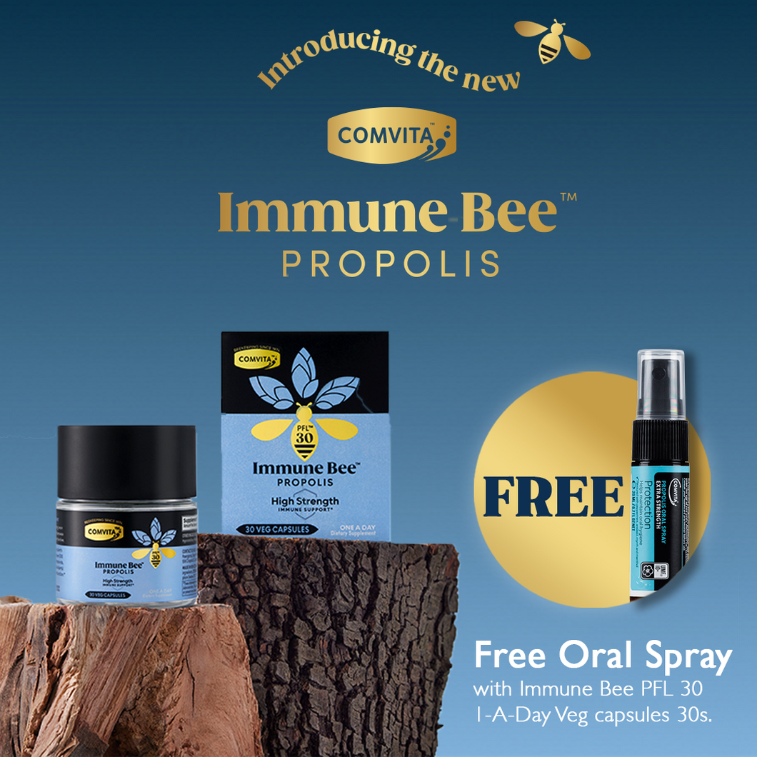 Immune Bee™ Propolis High Strength 1-A-Day PFL30, with Free Oral Spray